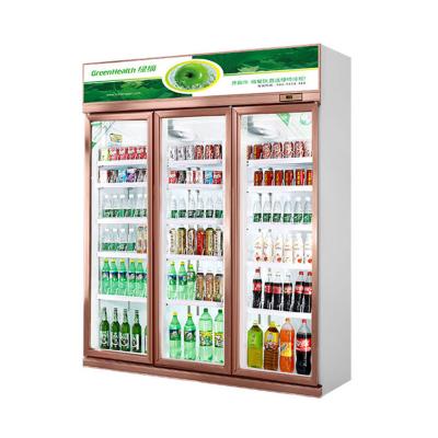China Commercial Drink cooler Display High quality Glass Door Refrigeration Equipment for sale