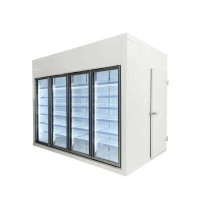 China Multi Deck Dairy Glass Door Freezer Back Load Beverage Cooler Cooling Room for sale
