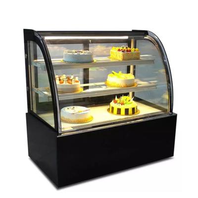 China Digital Thermostat 2 Layers Decks Cake Display Showcase For Bakery Shop for sale