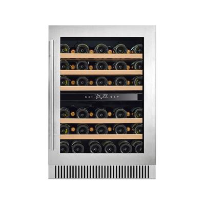 China LD-60D R600a 150L Double Zone Wine Display Fridge For Wine Storage for sale
