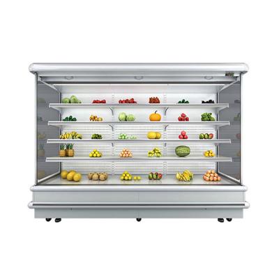 China 10M Dairy Showcase Drinks Display Refrigerator Multideck Open Chiller for sale