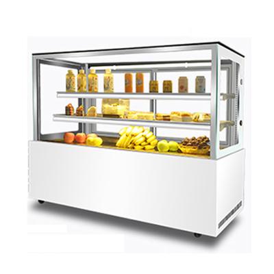 China Energy Efficient Bakery Equipment Glass Cake Display Fridge With 2 Layers for sale