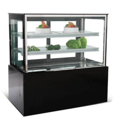 China Supermarket Mini Two Layers Cake Display Freezer Dual Temperature For Shop for sale