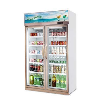 China Beverage Cooler Glass Door Upright Showcase Freezer / Supermarket Refrigerator for sale