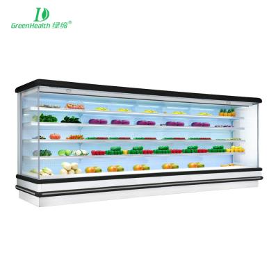 China R404a / R134 Multideck Open Chiller / Supermarket Display Refrigerator Fan Cooling Type for sale