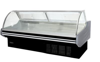 China refrigerador de la exhibición de la tienda de delicatessen del refrigerador de la exhibición de la carne blanca de los 2m para el supermercado de la tienda de carne en venta