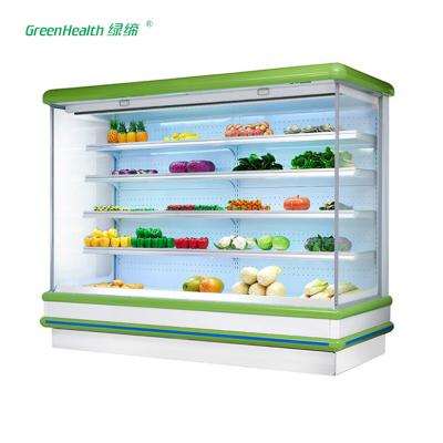 China O refrigerador/fruto e Veg abertos exteriores de Multideck do supermercado comercial indicam o refrigerador à venda