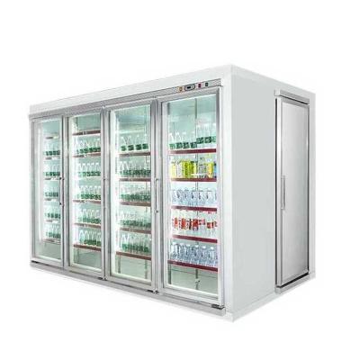 China Commercial Beverage Cooler , Glass Door Display Cold Room For Beverage for sale