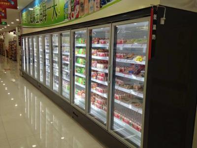 China 5Door Supermarket Freezer Display White Color Supermarket Frozen Showcase for sale