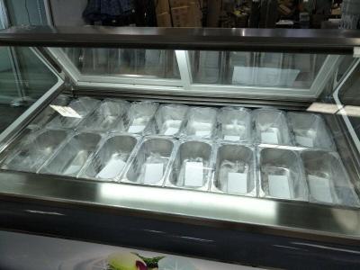 China Temperatura eficiente -22°C~-18°C del refrigerador de la exhibición del helado del supermercado en venta