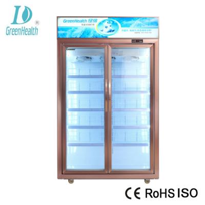 China Automatic Defrost Commercial Beverage Cooler / Walk In Fridge Freezer With Glass Door for sale