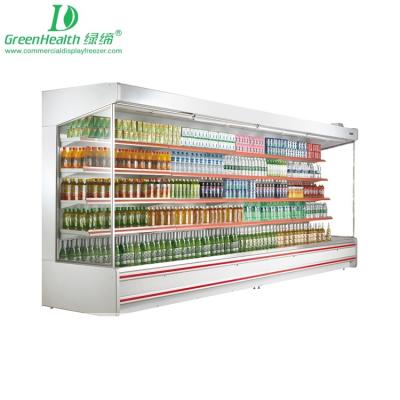 China Gemüse-Multi-Deck-Kühler Obst- / Getränke-Öffnungsfrigo für den Supermarkt mit Spray zu verkaufen