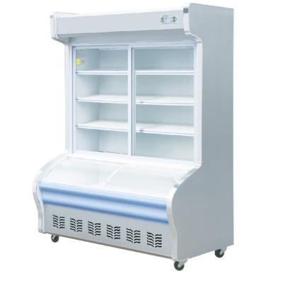 China Low Noise Commercial Open Display Cooler Freezer For Malatang Shop for sale