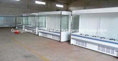 China R134a / R22 Multideck Open Chiller 5 Tired Pansonic With Curved Lass Door for sale