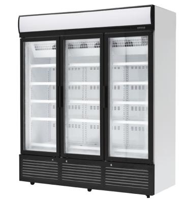 China 3 do refrigerador de vidro de aço inoxidável da bebida da porta das portas facilidades do armazenamento grandes à venda