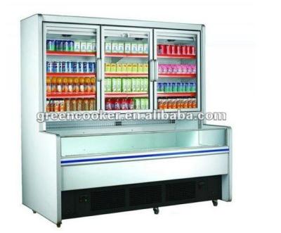 Chine Le congélateur commercial de combinaison pour les aliments surgelés avec l'espace/boissons limités montrent le réfrigérateur à vendre