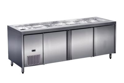 China Refrigerador de prata 0°C de Undercounter - parte superior 10°C com bandejas/tampa à venda