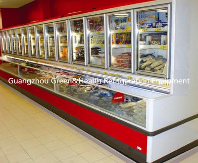 China Glass Door Combination Freezer  , Commercial Display Energy Efficiency Cooler for sale