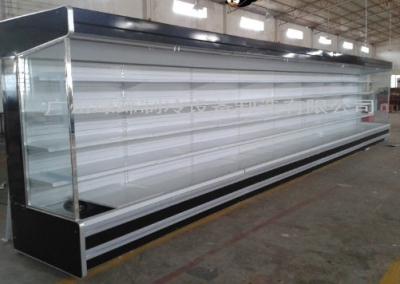 China Large hypermarket commercial refrigerators Chiller With Multideck Showcase / Meat Counter for sale