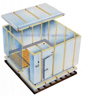 China Coated Steel 100 CBM Capacity Cold Storage Room / Restaurant Walk In Cooler for sale