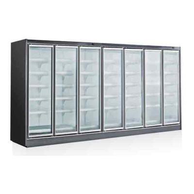 China 380v Glass Door Freezer With Outside Compressor / Upright Deep Freezer for sale