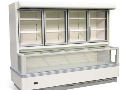 China Congelador de refrigerador da exposição da combinação do compressor de Bitzer com 3/4 portas à venda