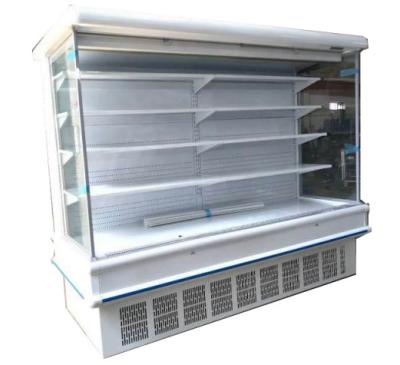 China Customized arc refrigerated display cake showcase upright counter bakery front open chiller for sale