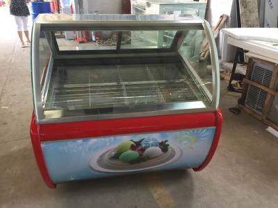 China Gelato Display Ice Cream Showcase Freezer /  Desktop Table Mini Ice Cream Refrigerator for sale