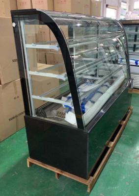 China O único congelador 3 da exposição do bolo do arco mergulha o interior da prateleira/mostra refrigerando da padaria à venda