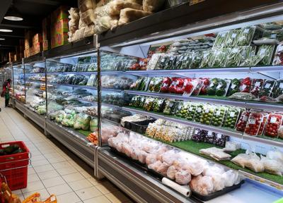 Κίνα Ανοικτό πιό ψυχρό/φυτικό ψυγείο επίδειξης φρούτων αερόψυξης Multideck υπεραγορών προς πώληση