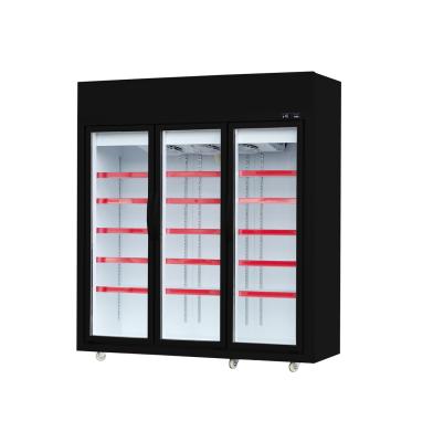 China 50 / 60hz Glass Door Freezer With Five Layers Shelves For Frozen Sea Food for sale