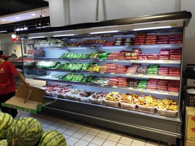 China New Model Commercial Supermarket Vegetable Multideck Open Chiller Showcase for sale