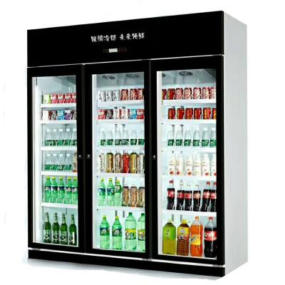 China Low Price Wholesale Commercial Fridge Double Door Supermarket Compressor Refrigerant Equipment for sale