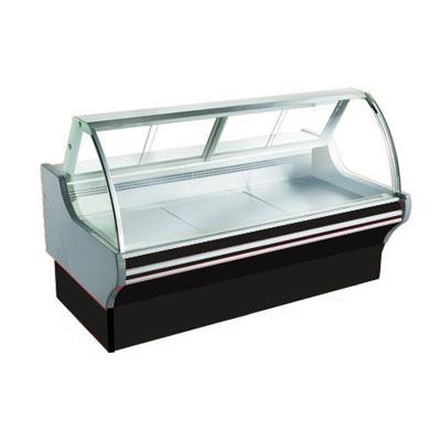 China Durable Curved Deli Display Cabinet / Air Cooling Butcher Display Freezer for sale