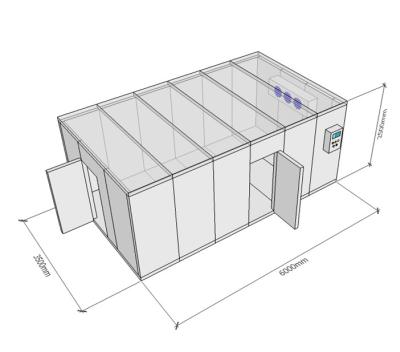 China Armazém de armazenamento frio grande da capacidade de Refrigeratied do compressor modular modular das salas frias à venda