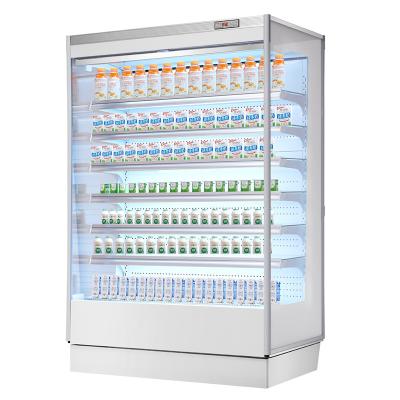 China Integrated Merchandise Multideck Display Fridge Open Type Single Temperature for sale