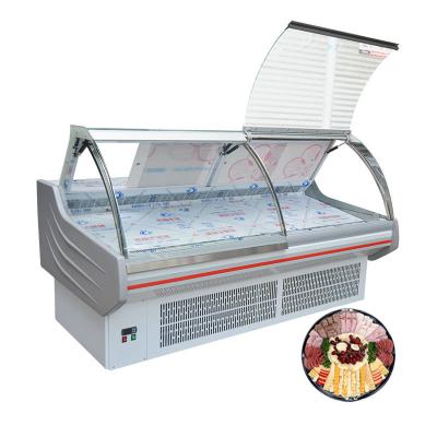 Chine Couleur adaptée aux besoins du client par réfrigérant commercial du réfrigérateur R404a d'affichage de boucher à vendre