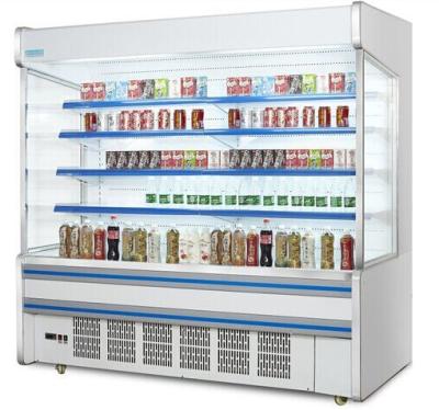 China Self-service open front air cooling multideck refrigerator upright chiller display fridge vegetable display chiller for sale