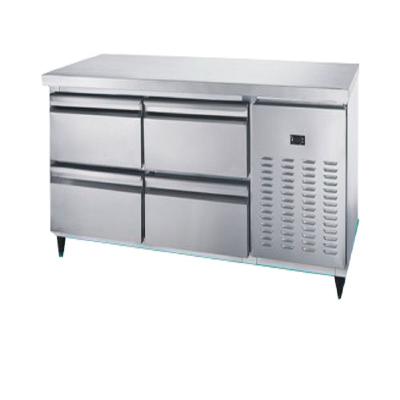 China Congelador del acero inoxidable de la tabla de funcionamiento del refrigerador del banco de trabajo de la cocina con los cajones en venta