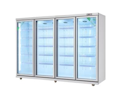 China Upright Beverage 220v Glass Door Freezer for sale