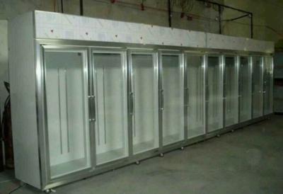 China Glass Sliding Door Commercial Beer Coolers 0 - 10 Degree Fan Cooling For Shop for sale
