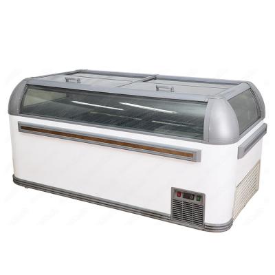 China Painting Steel LED Lighting R134a Commercial Deep Freezer for sale