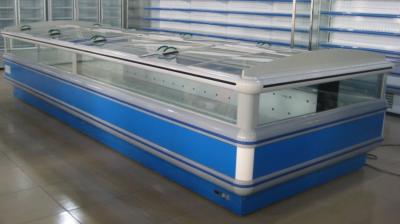 China Auto Defrost Double Supermarket Island Freezer digital Elitech With Glass Covers for sale