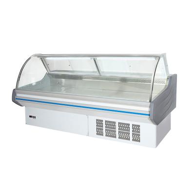 China Low Energy Lighting Meat Shop Food Display Refrigerator Open Display Cooler for sale