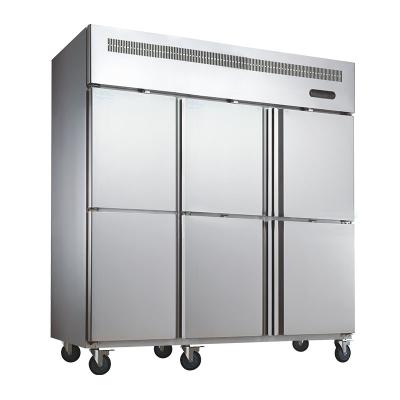 China Commercial Solid Door Upright Kitchen Freezer For Meat Kitchen Refrigerator Stainless Steel for sale