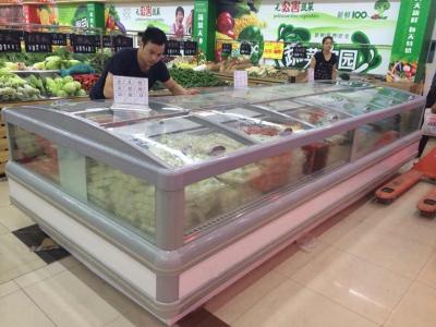 China Compresor de Bitzer de la baja temperatura del congelador -20°C de la isla del supermercado de los mariscos en venta