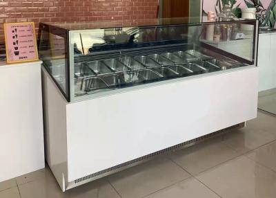 China Mostra comercial do gelado de Gelato da colher do congelador da exposição do gelado à venda