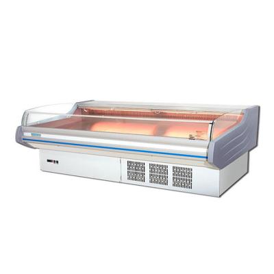 China Led Light Commercial Meat Freezer Display Cooler Meat Showcase For Butcher for sale