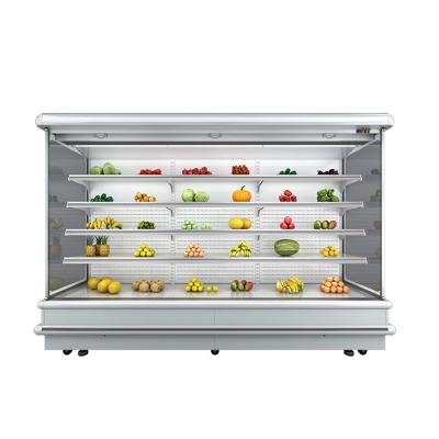 China Open Vegetable Chiller Refrigerators Display Freezer For Supermarket for sale