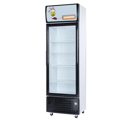 China solo refrigerador de la puerta de la exhibición 280L del refrigerador de la cerveza de la bebida comercial de la exhibición con Shleves en venta